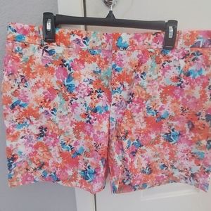 Multi colored women's floral shorts